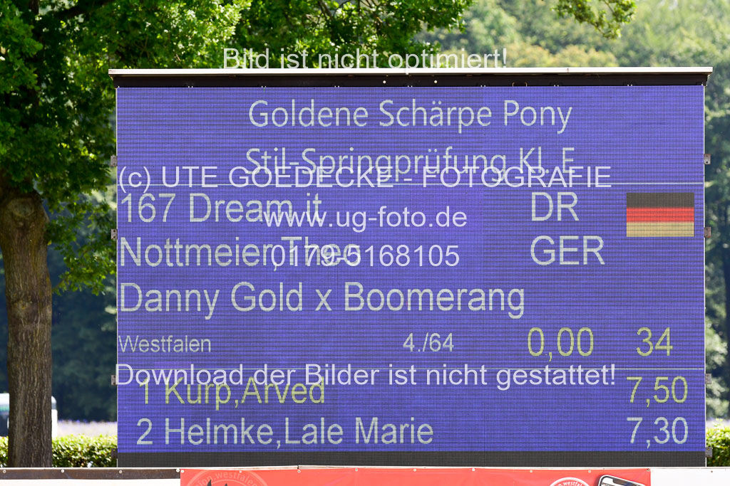 Goldene Schärpe 2021 in Münster Handorf | 04072021 - Springen 1 Abt_505