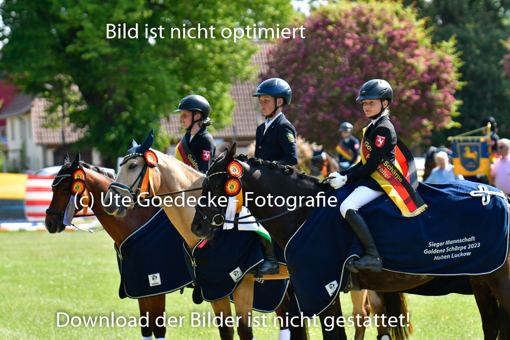 Goldene Schärpe Ponys in Hohen Luckow 1-4.6.23 | 04062023  Siegerehrung_112 